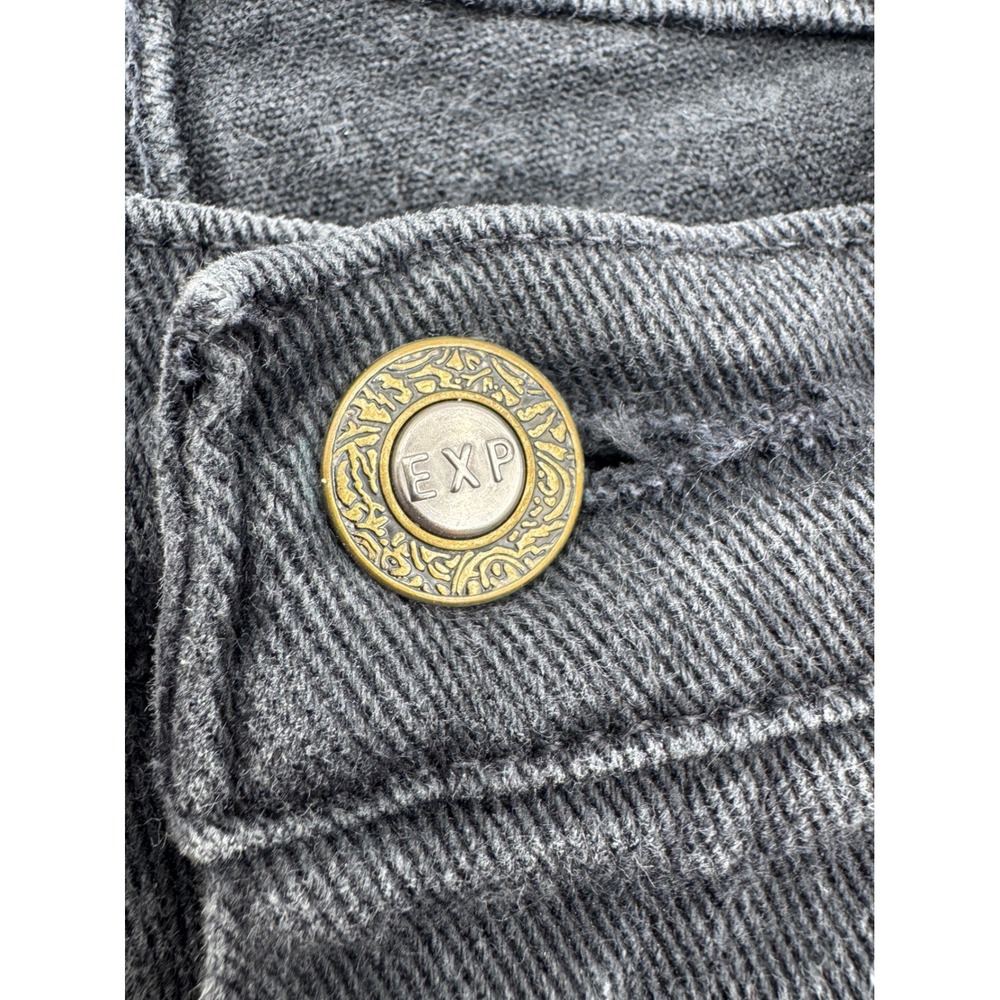 Vintage EXP Jeans by Express Faded Black High Waisted Tapered Denim Pants 11/12 - Picture 9 of 11